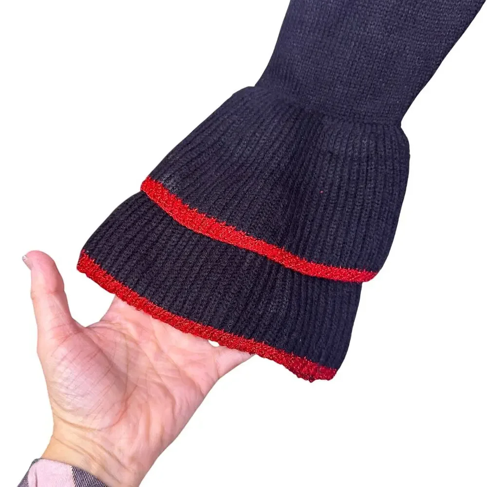 Holiday Time Black Ugly Christmas Sweater Joy Dream Jolly Wish Believe Sequined - Picture 5 of 7